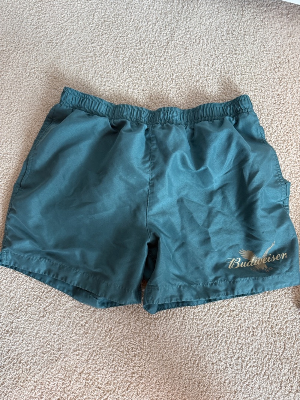 Budweiser Teal Green Swim Shorts with Logo